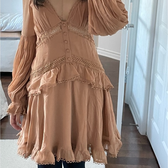 ASOS Lace Insert Ruffle Dress - Picture 3 of 5